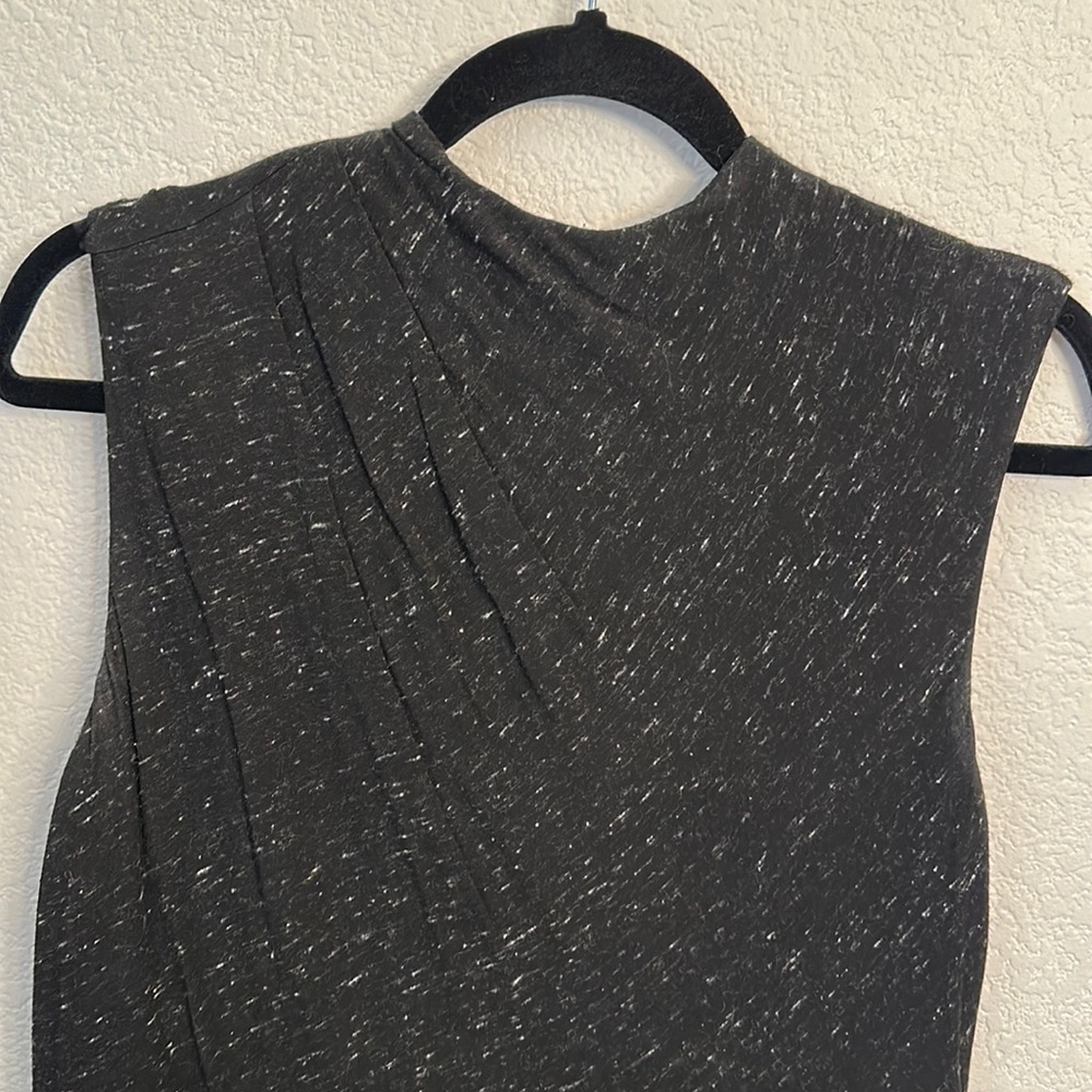 Classiques Entier size 12 black & white midi sheath dress. High neck sleeveless